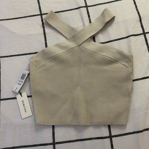 Aritzia - Babaton - Sculpt Knit Criss Cross Cropped Tank